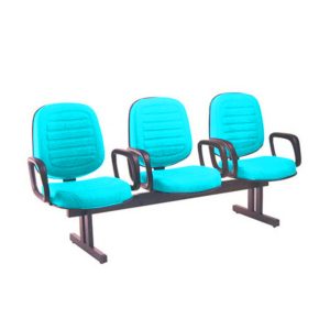 Cadeira para Igrejas Evangélicas em Longarina com 03 lugares Linha Blenda Verde