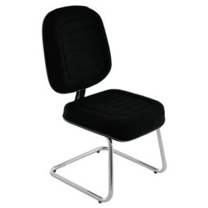 Cadeira Diretor para Auditório e Salas de Convenções Cromada Linha Blenda Preto