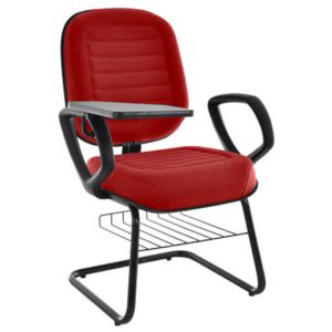 Cadeira Escolar Universitária com prancheta para Escolas e Faculdades Linha Blenda Vermelho