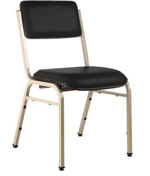 Cadeira Empilhável para Auditórios Linha Hotel Smart Preto