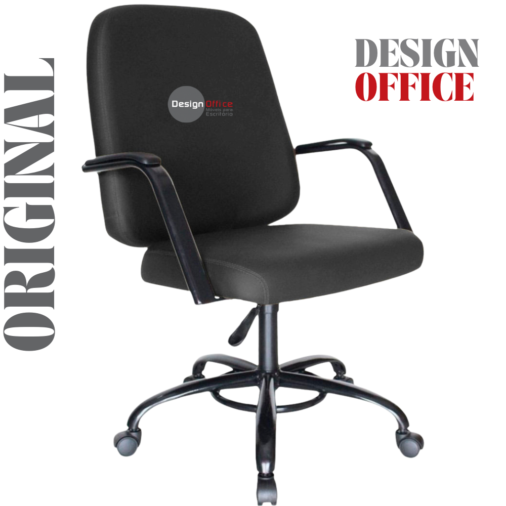 Cadeira que Suporta até 250kg Giratória para Obesos e Porteiros, ideal para Escritório e Portaria de Prédios e Condomínios - Imagem 3