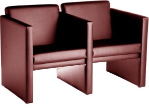 Sofá c/02lugares para Recepção de Escritório Reggio Vermelho