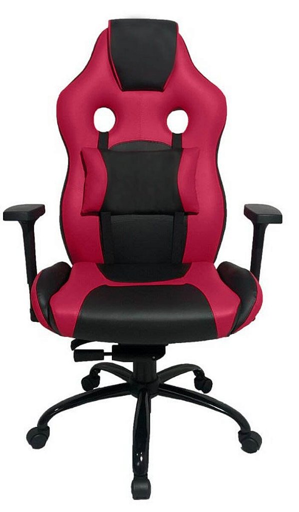 Cadeira Gamer com Almofada Linha Gamer Racing Rosa - Imagem 5