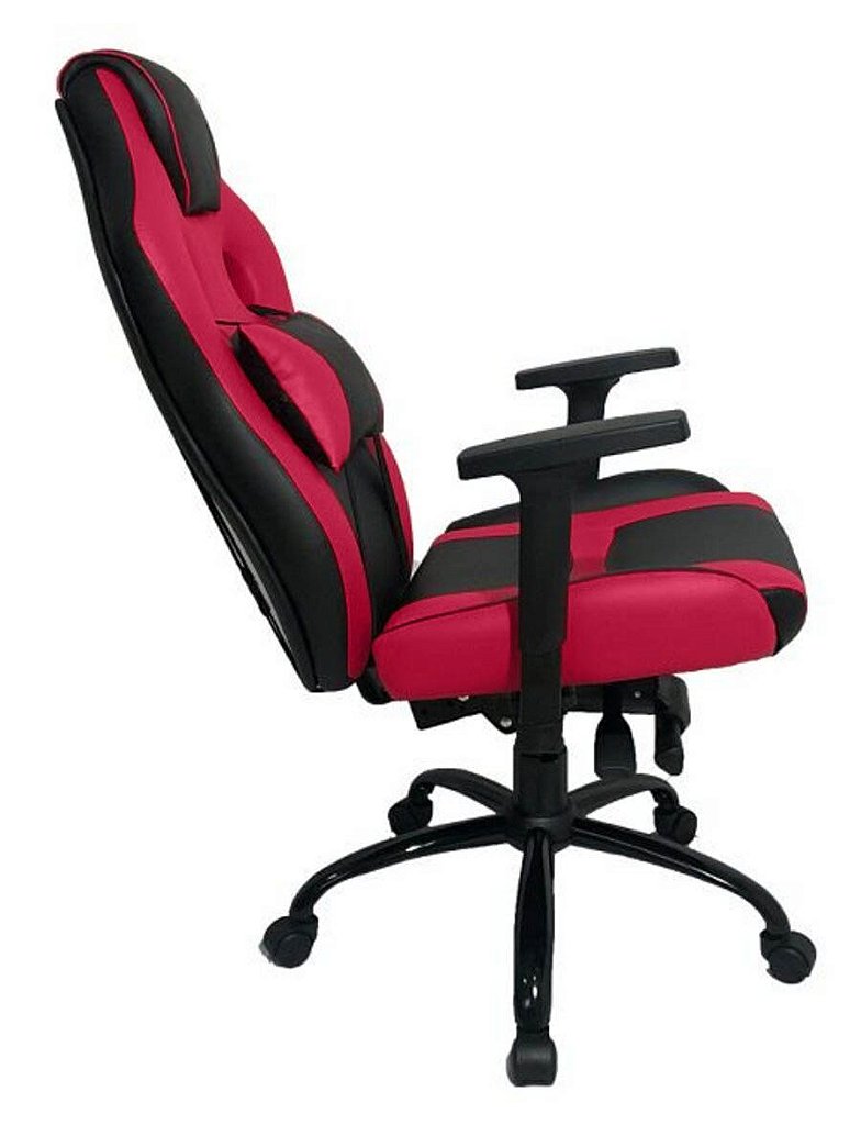Cadeira Gamer com Almofada Linha Gamer Racing Rosa - Imagem 2