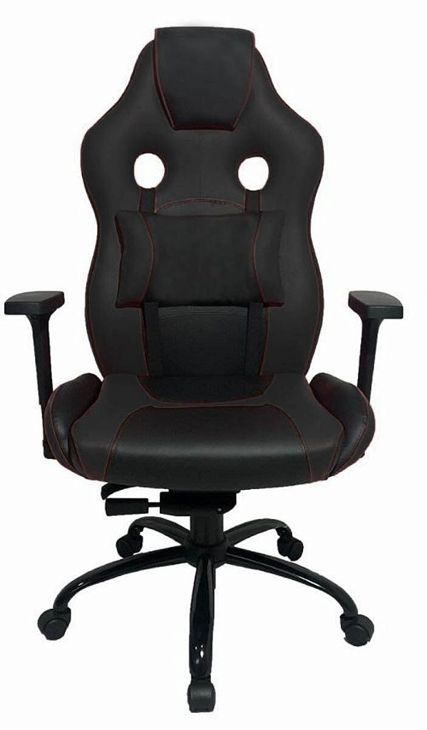 Cadeira Gamer com Almofada Linha Gamer Racing Preto - Imagem 5