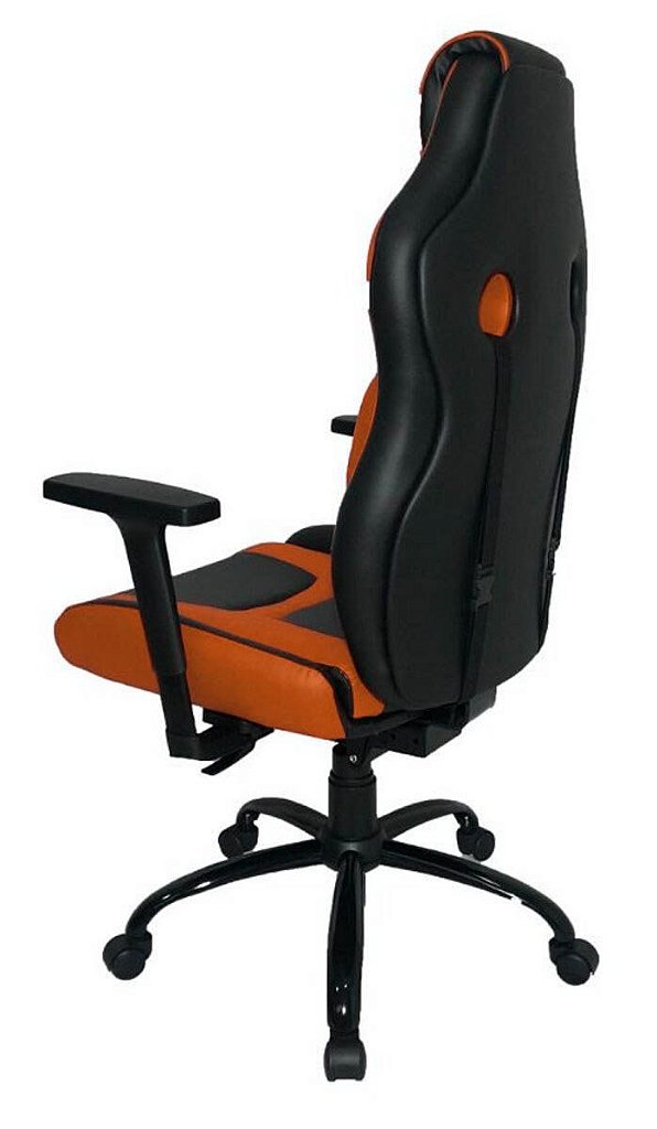 Cadeira Gamer com Almofada Linha Gamer Racing Laranja - Imagem 4