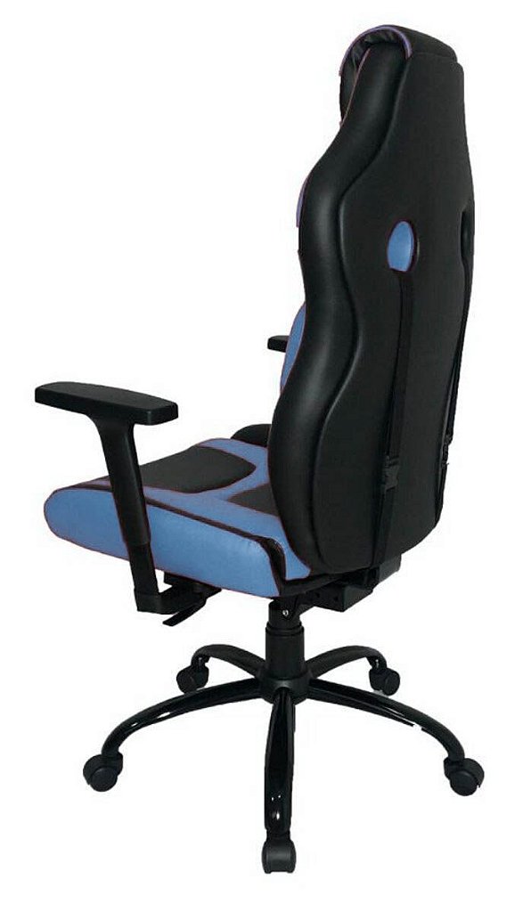 Cadeira Gamer com Almofada Linha Gamer Racing Azul - Imagem 3