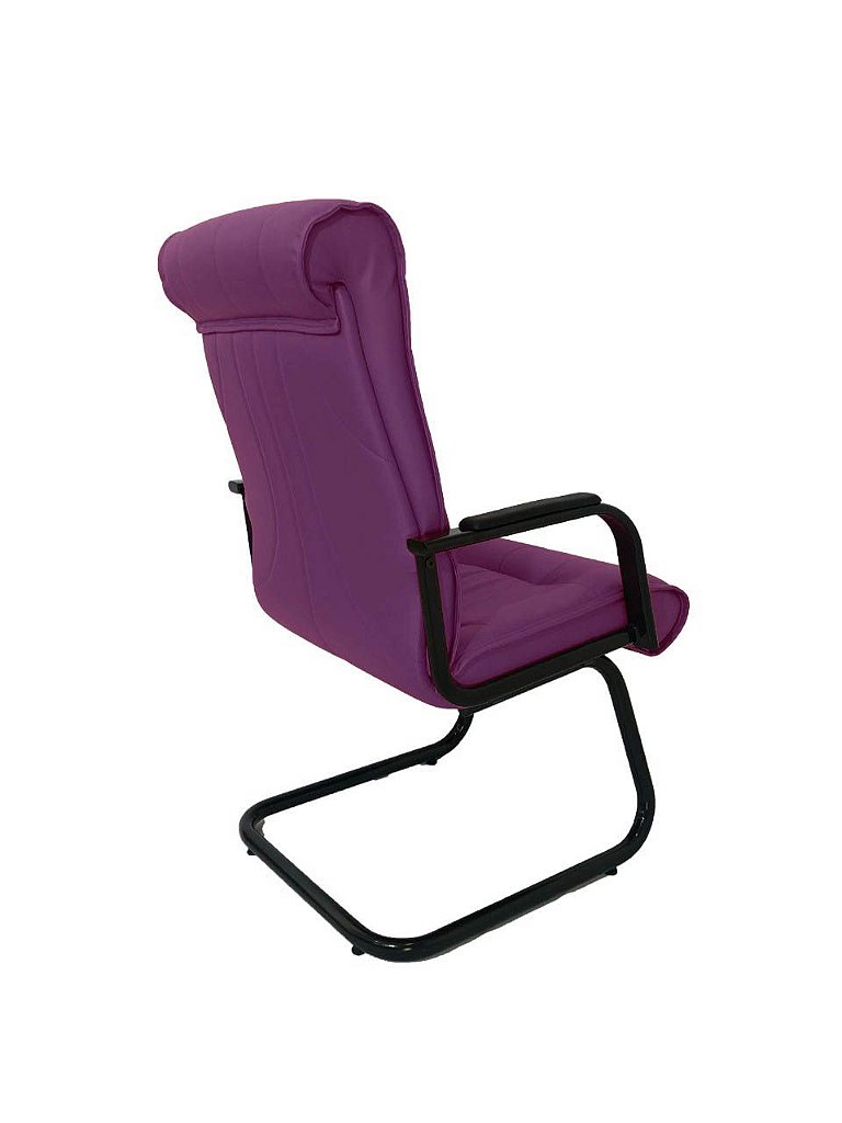 Cadeira Interlocutor para Escritório Linha Itália Roxo - Imagem 4