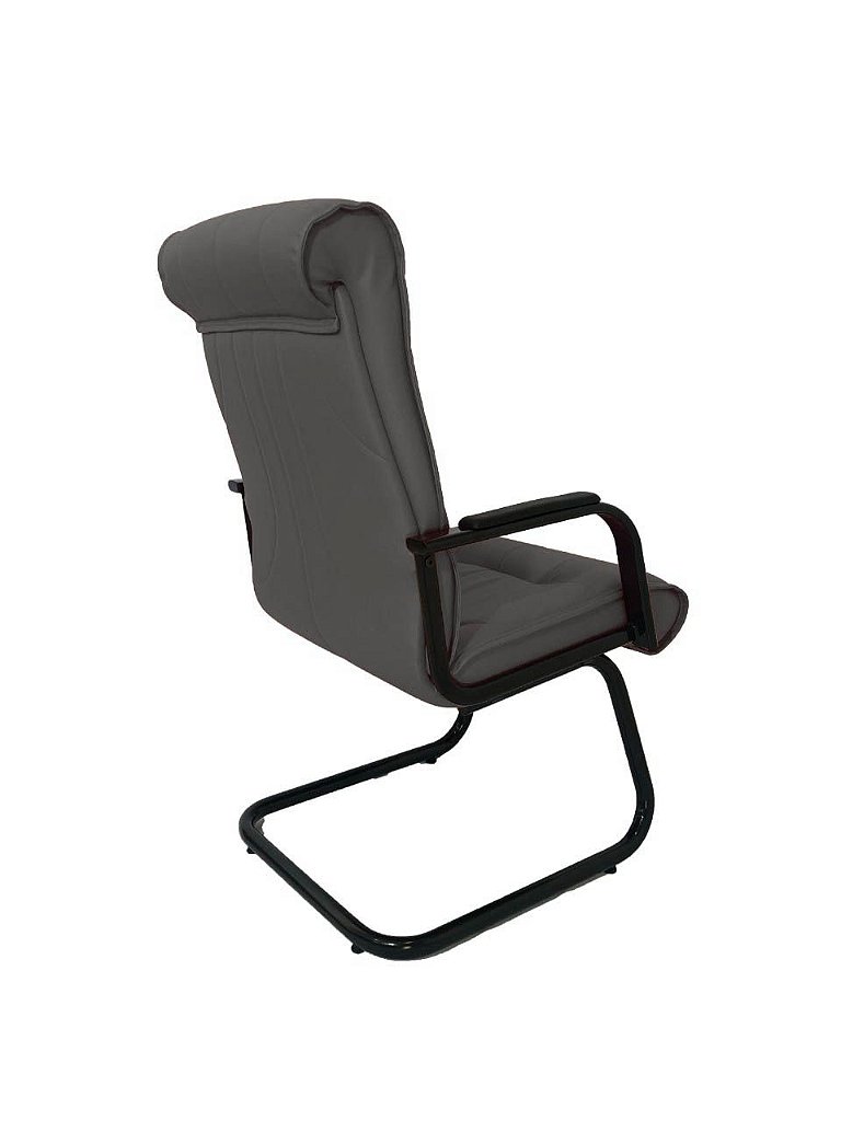 Cadeira Interlocutor para Escritório Linha Itália Cinza - Imagem 4