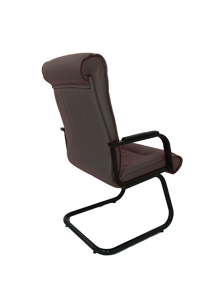 Cadeira Interlocutor para Escritório Linha Itália Marrom - Imagem 4