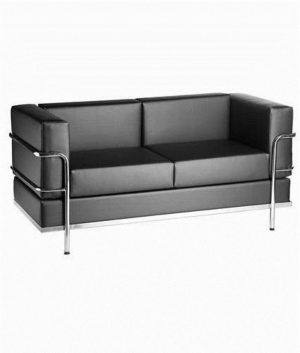 Sofá para Recepção de Escritório Linha Recepção Omega Preto