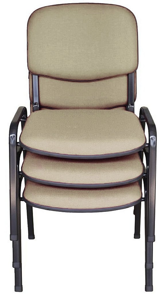 03 Cadeiras para Auditórios Linha Hotel Auditório Bege - Imagem 2