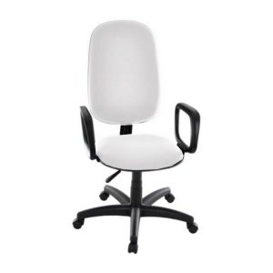 Cadeira Presidente para Escritório com Braços Linha Uno Branco