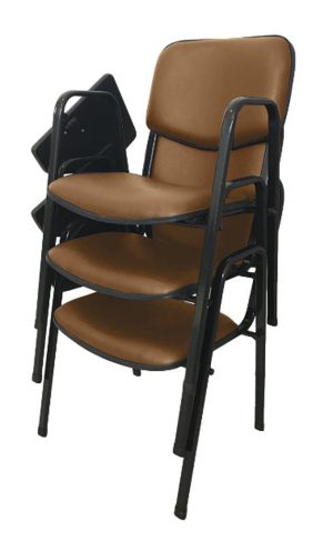 03 Cadeiras Escolar Universitária Linha Hotel Auditório Caramelo