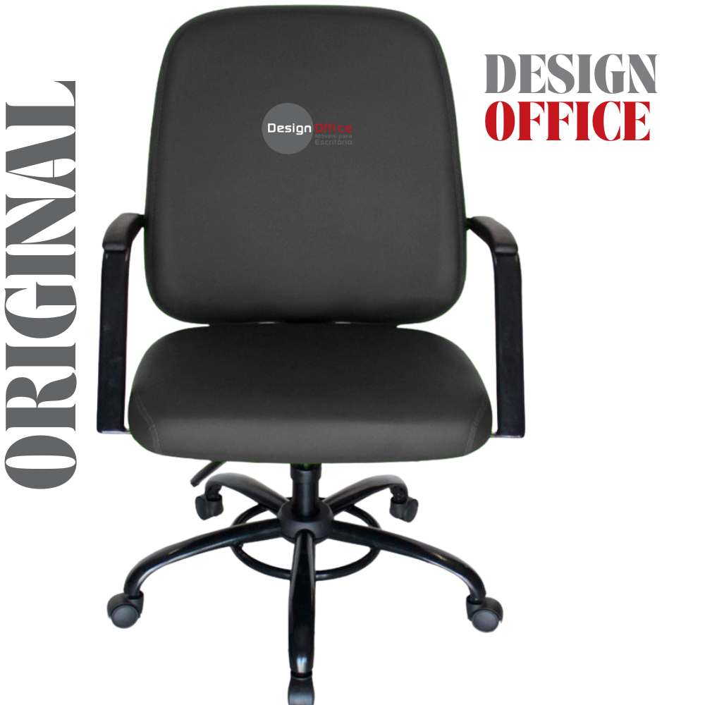 Cadeira que Suporta até 250kg Giratória para Obesos e Porteiros, ideal para Escritório e Portaria de Prédios e Condomínios - Imagem 4