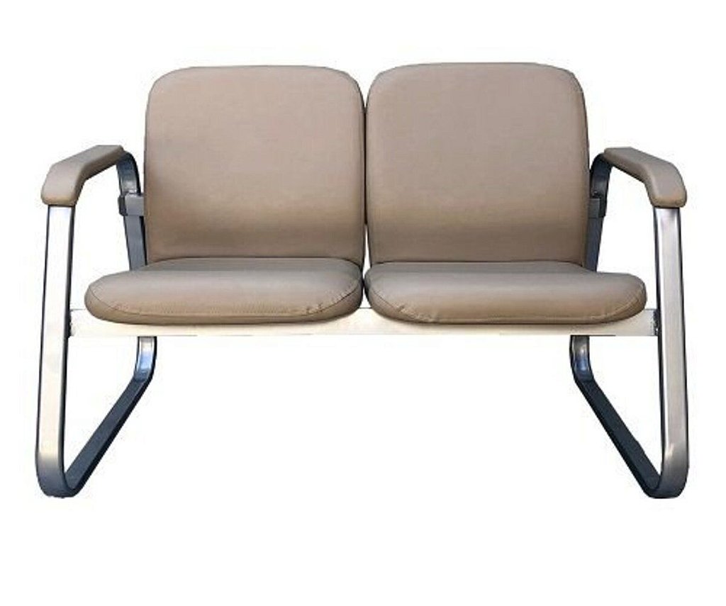 Sofá para sala de espera e recepção Linha Ramsés Bege - Imagem 2