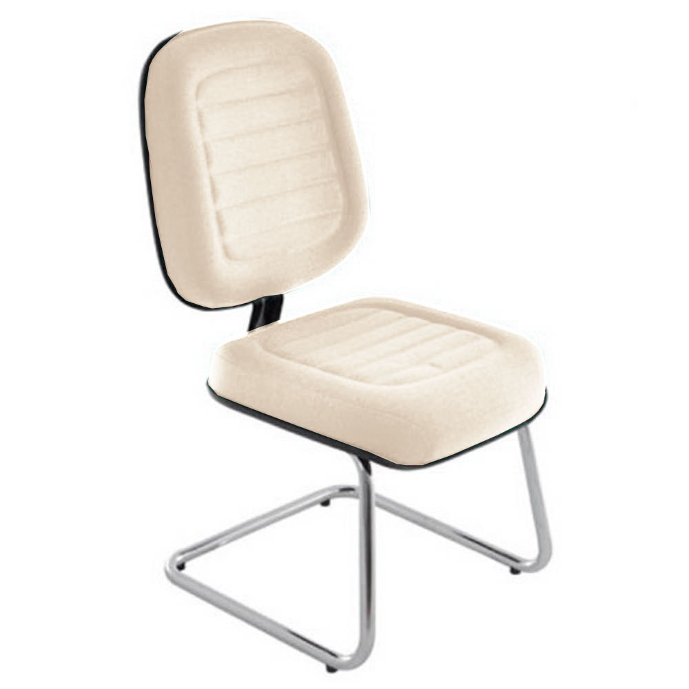 Cadeira Diretor para Auditório e Salas de Convenções Cromada Linha Blenda Bege