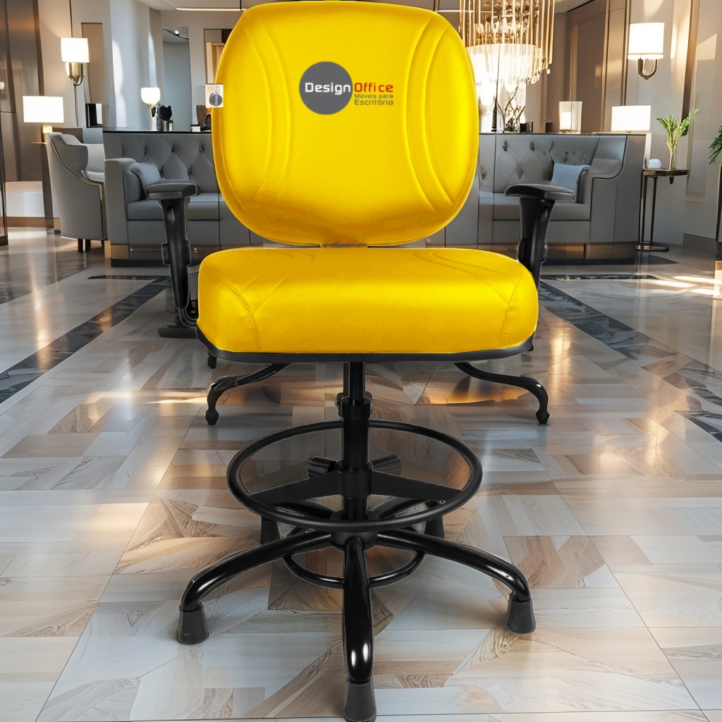 Cadeira Caixa Alta que Suporta até 250kg para Porteiros e Obesos, ideal para Portaria de Prédios e Condomínios - Imagem 2