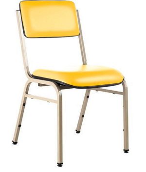 Cadeira Empilhável para Auditórios Linha Hotel Smart Amarelo