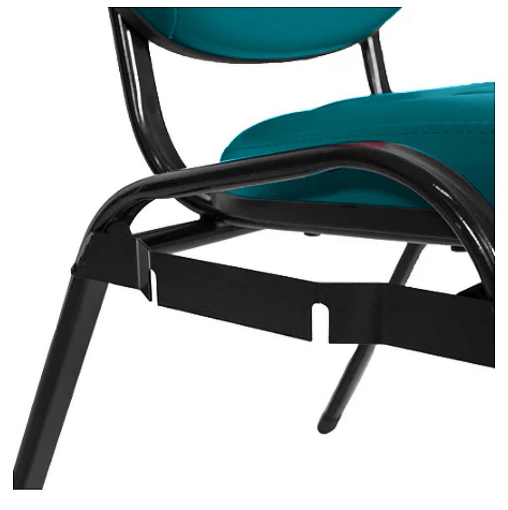 02 Cadeiras Empilhável para Igrejas Evangélicas Linha Holy Verde - Imagem 3