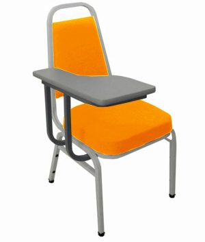 Cadeira Universitária Empilhável Linha Hotel Plus Laranja