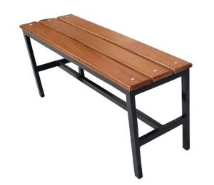 Banco para Vestiário de 1 Metro com 03 Ripas de Madeira