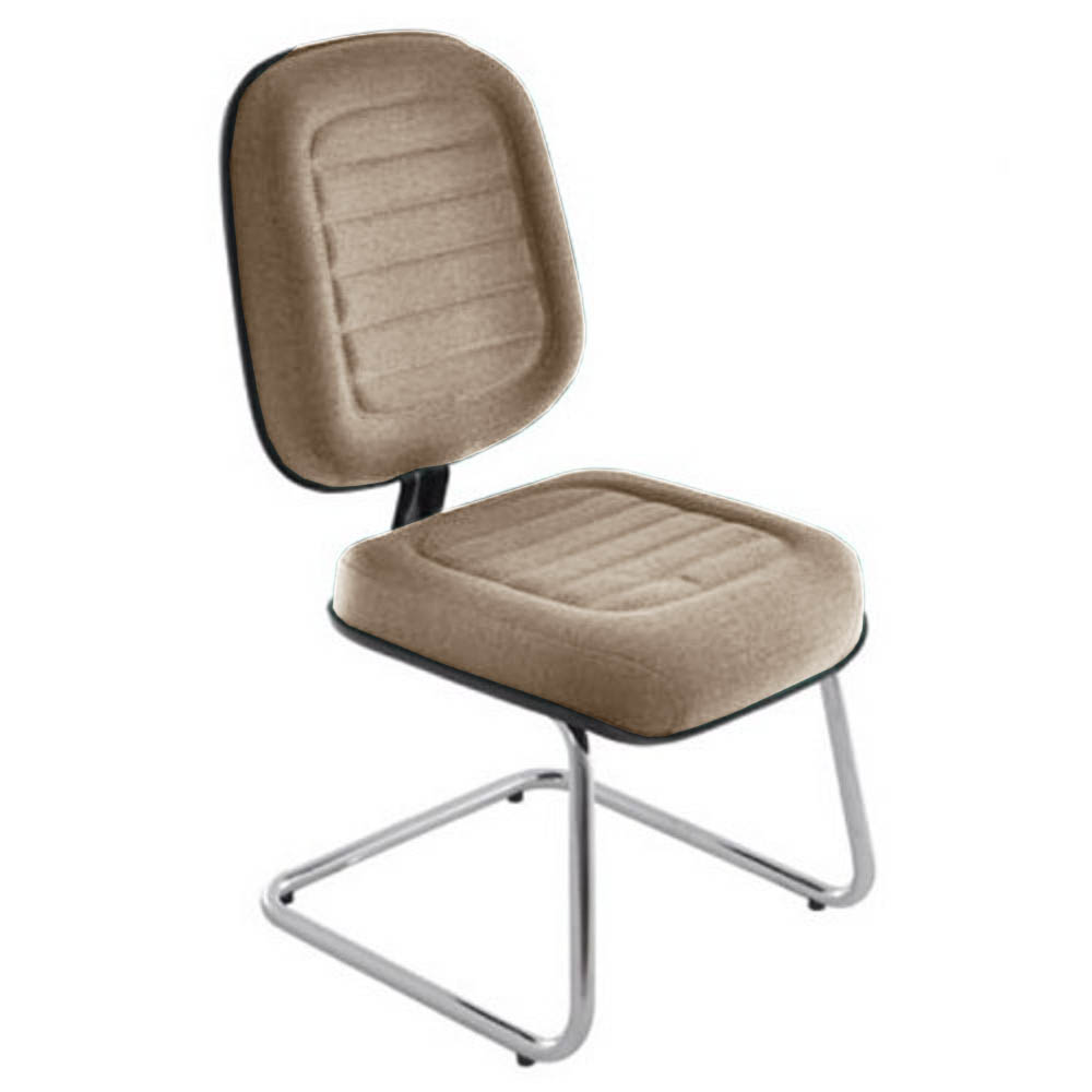 Cadeira Diretor para Auditório e Salas de Convenções Cromada Linha Blenda Bege