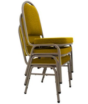 03 Cadeiras para Hotel e Auditório Linha Hotel Amarelo