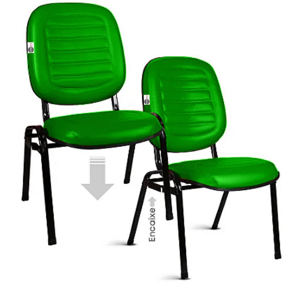 Cadeira Empilhável para Igrejas Evangélicas Linha Holy Verde - Imagem 7
