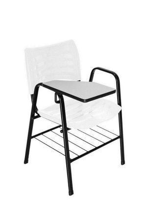 Cadeira Iso com Braço Linha Polipropileno Iso Universitária Branco