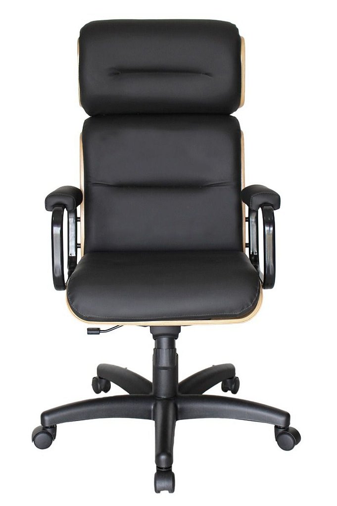 Cadeira Original Eames Presidente com Rodinhas Anti Risco Linha Capa em Madeira Preto - Imagem 4