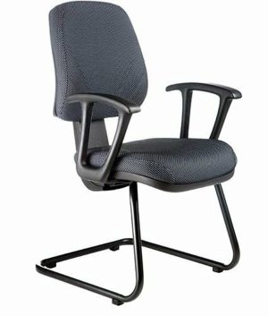 Cadeira Executiva Base Fixa em S Linha New Confort Preto