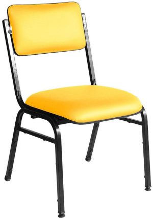 Cadeira Empilhável para Auditórios Linha Hotel Smart Amarelo
