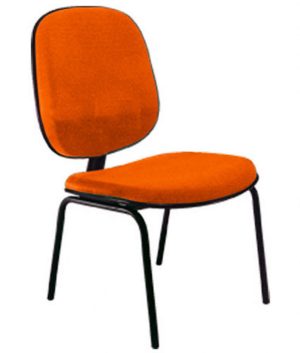 Cadeira para Igrejas Evangélicas Diretor Fixa para Escritório Linha Uno Laranja