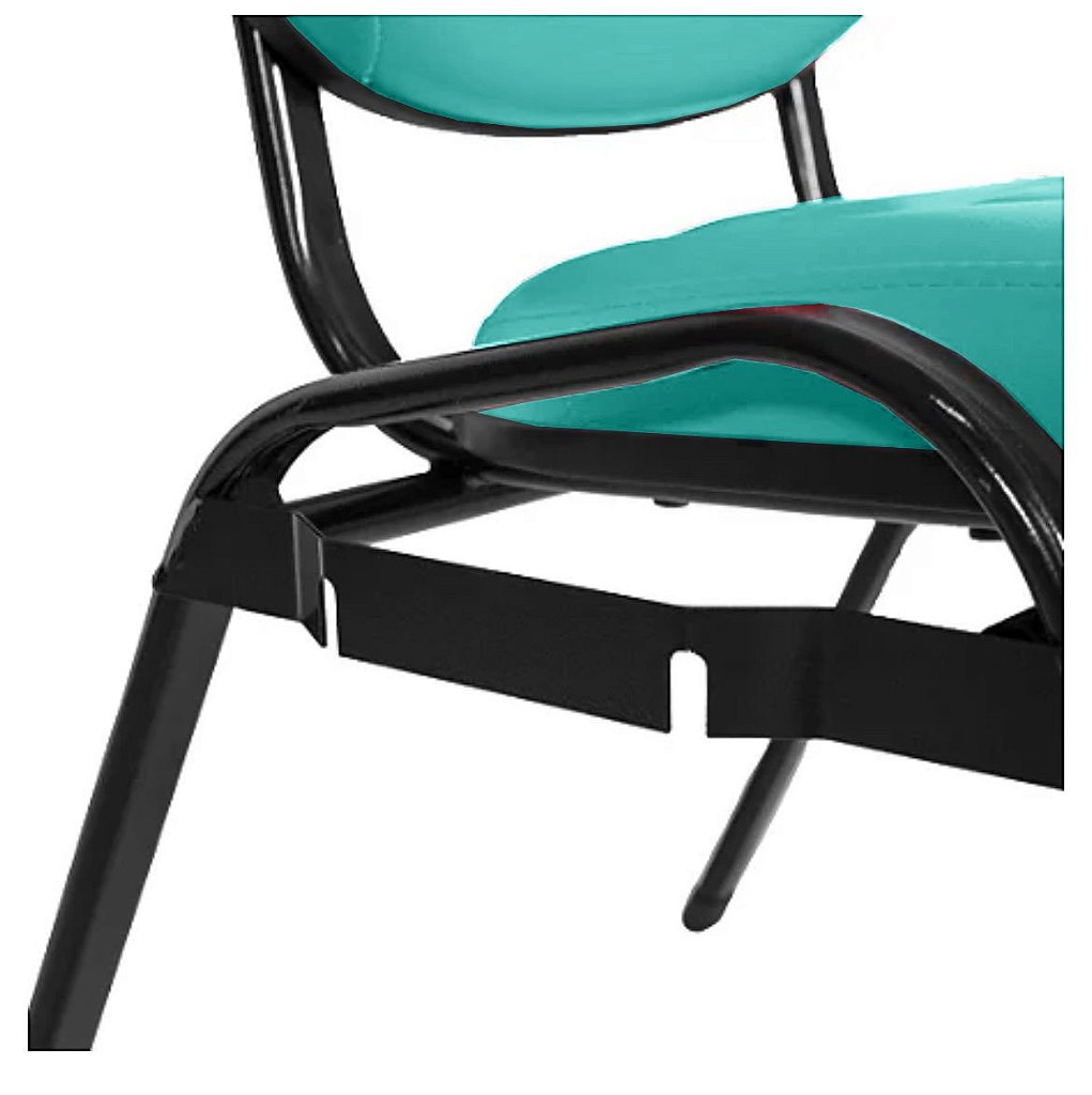 02 Cadeiras Empilhável para Igrejas Evangélicas Linha Holy Verde - Imagem 5