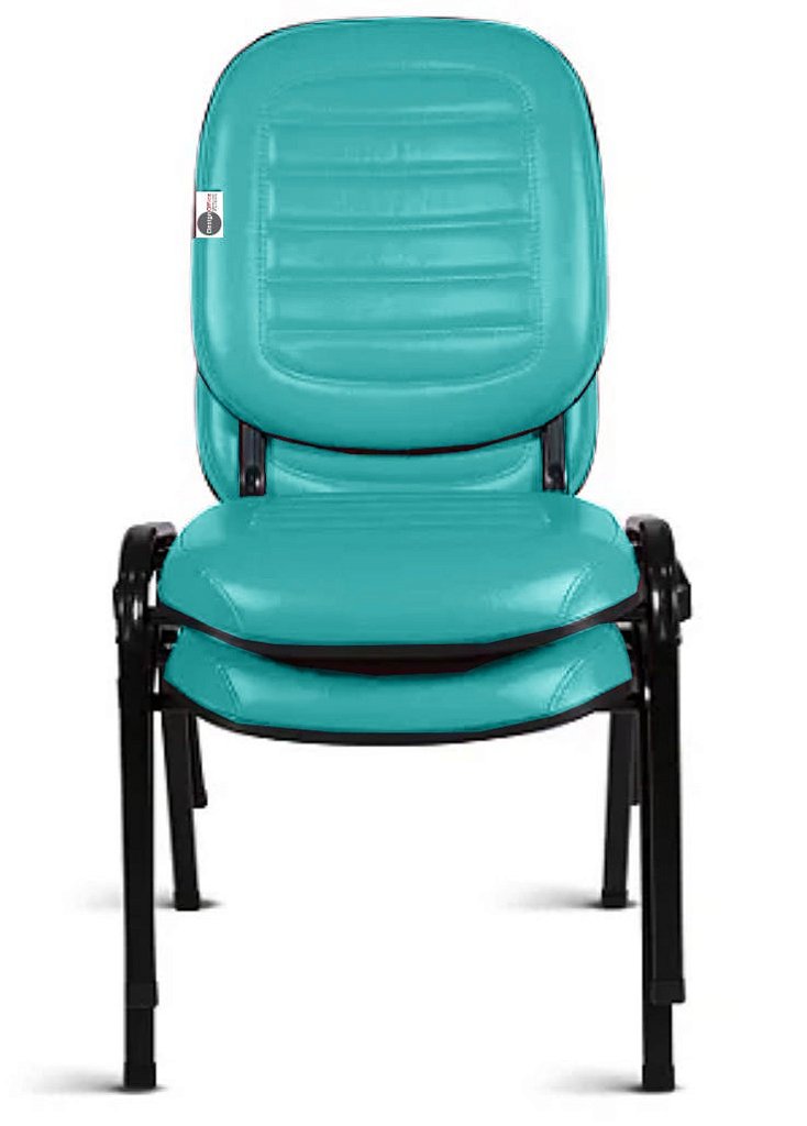 02 Cadeiras Empilhável para Igrejas Evangélicas Linha Holy Verde - Imagem 2