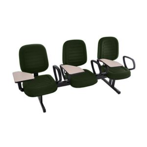 Cadeira Escolar Universitária em Longarina com pranchetapara Escolas e Faculdades Linha Blenda Verde