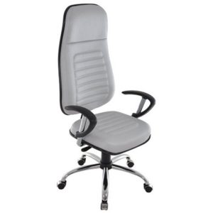 Cadeira Presidente com apoio de Cabeça Linha Blenda Cinza