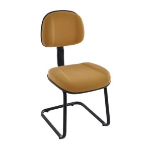 Cadeira Secretária com Base fixa em S   Linha Classic Amarelo