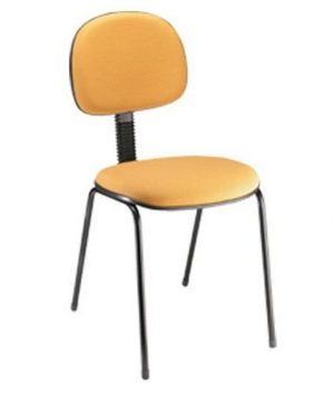 Cadeira Secretária Base Fixa Palito Linha Economy Amarelo