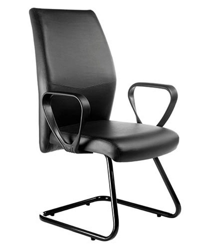 Cadeira Diretor Base Fixa em S Linha Ferrari Preto