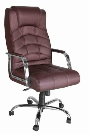 Cadeira Presidente Base Cromada Linha Lyon Vermelho