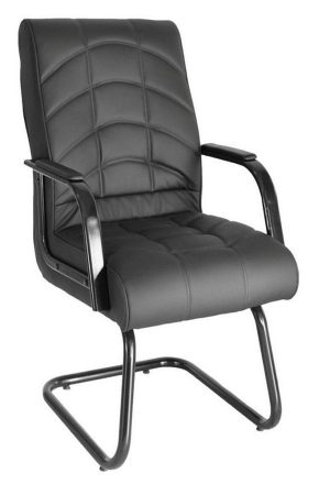 Cadeira Diretor Base Fixa em S Linha Lyon Preto