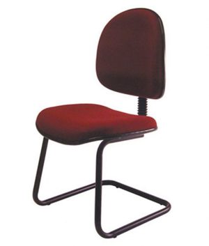 Cadeira Executiva Universitária  Base Fixa em S Linha Office Vermelho