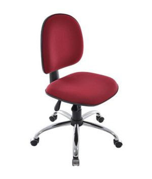 Cadeira Executiva Base Giratória Cromada Linha Office Vermelho