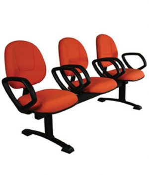 Cadeira Executiva longarina com 3 lugares Linha Office Plus Vermelho