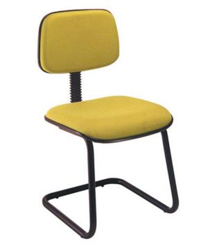 Cadeira Secretária Fixa em S Linha Square Amarelo
