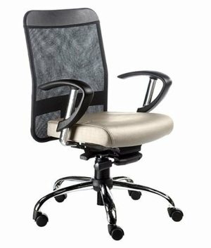 Cadeira Diretor com Braços Linha Tela Mesh Bege