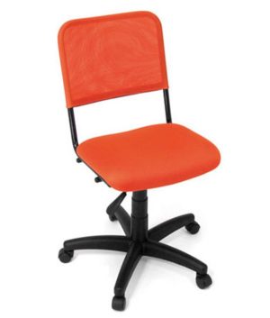 Cadeira Giratória  Linha Tela Mesh Hotel Auditório Laranja