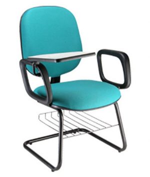 Cadeira Universitária Diretor com Braços  Linha Uno Azul